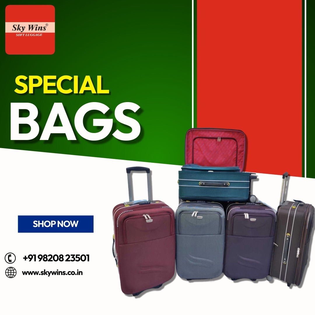 Sky Wins Soft Luggage Manufacturer Wholesalers of Trolley Suitcase Duffle Bags Travelling Bags Tracking bags Laptop Bags School bags Shoulder Bags hand